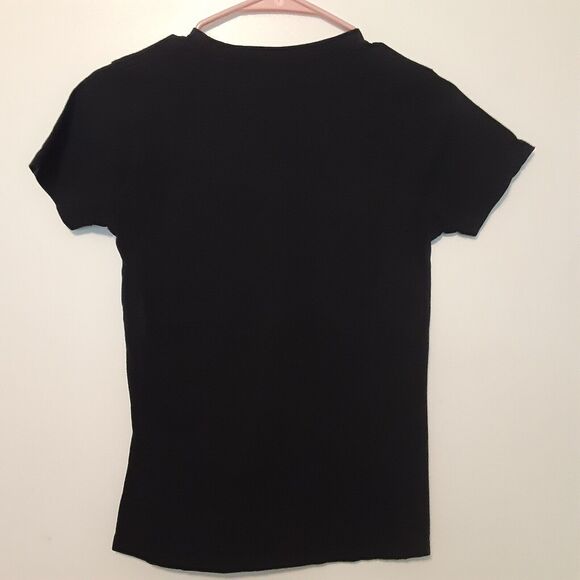 Vtg Michael Jackson Adult Womens XS Black Short Sleeve T Shirt Band Tee - Picture 4 of 6